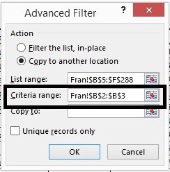 EXTRACTING DATA IN MICROSOFT EXCEL - ADVANCE FILTER Step 5