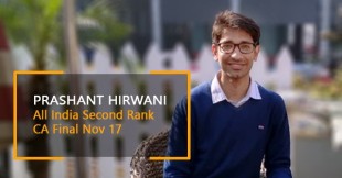 Exclusive Interview with Prashant Hirwani - All India Rank 2 CA Final Nov 17