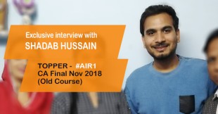 Interview: Shadab Hussain AIR-1, CA Final Nov 2018 (Old Course) in an Exclusive talk with CAclubindia