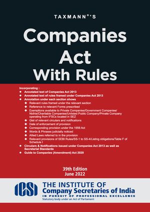 Companies Act with Rules  POCKET HARDBOUND book by Taxmann for Professional