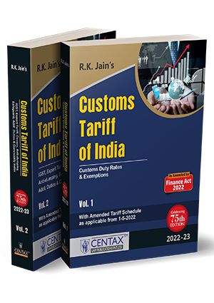 R.K. Jains Customs Tariff of India  Set of 2 Volumes book by R.K. Jain for Professional