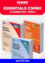ESSENTIALS COMBO | CA Foundation | June 2023 Exams  Paper 4 | Business Economics & Business and Commercial Knowledge (Economics & BCK) | STUDY MATERIALs & CRACKER |Set of 3 Books