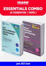 ESSENTIALS COMBO | CA Foundation | June 2023 Exams � Paper 3 | Business Mathematics Logical Reasoning & Statistics (Maths, Stats & LR | BMLRS) | STUDY MATERIAL & CRACKER | Set of 2 Books