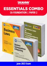 ESSENTIALS COMBO | CA Foundation | June 2023 Exams � Paper 2 | Business Laws & Business Correspondence and Reporting (Law & BCR | BLBCR) | STUDY MATERIALs & CRACKER | Set of 3 Books