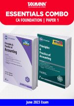 ESSENTIALS COMBO | CA Foundation | June 2023 Exams  Paper 1 | Principles & Practice of Accounting (Accounts) | STUDY MATERIAL & CRACKER | Set of 2 Books