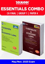 ESSENTIALS COMBO | CA Final May/Nov. 2023 Exams � Group 1 | Paper 4 | Corporate & Economic Laws (LAW) | STUDY MATERIAL & CRACKER | Set of 2 Books