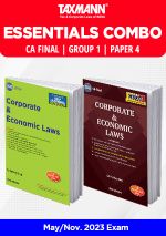 ESSENTIALS COMBO | CA Final May/Nov. 2023 Exams  Group 1 | Paper 4 | Corporate & Economic Laws (LAW) | STUDY MATERIAL & CRACKER | Set of 2 Books