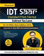 IDT SaaR - Handwritten Notes - Indirect Tax Laws - For CA Final - New Syllabus - 2023