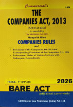 The Companies Act, 2013 along with allied Company Rules - Bare Act