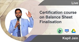 Certification course on Balance Sheet Finalisation