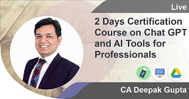 2 Days Certification Course on Chat GPT and AI Tools for Professionals