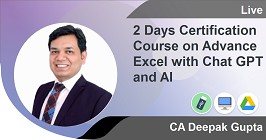Professional -2 Days Certification Course on Advance Excel with Chat GPT and AI