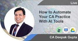 
                            Certification Course on How to Automate Your CA Practice With AI Tools