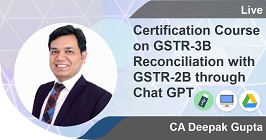 Certification Course on GSTR-3B Reconciliation with GSTR-2B through Chat GPT