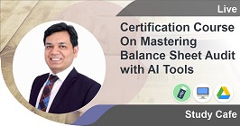 Certification Course On Mastering Balance Sheet Audit with AI Tools