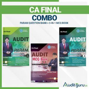 PARAM Question Bank + 3-IN-1 MCQ BOOK (Combo) book by CA Ravi Taori for CA Final New