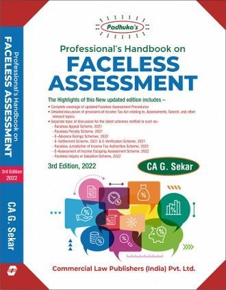 Professional's Handbook On Faceless Assessment book by CA. G. Sekar for Professional