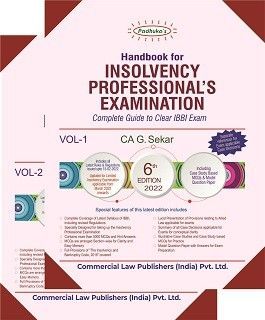 Handbook for Insolvency Professional's Examination (2 Vol. Set) book by CA G. Sekar for Professional