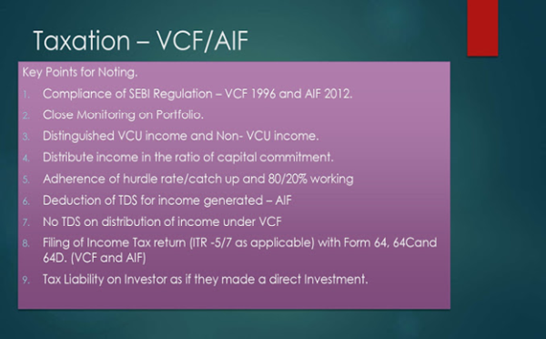 Taxation-VCF/AIF