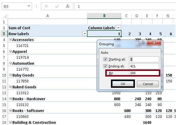 Pivot Table Grouping