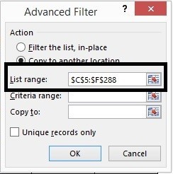 EXTRACTING DATA IN MICROSOFT EXCEL - ADVANCE FILTER Step 4