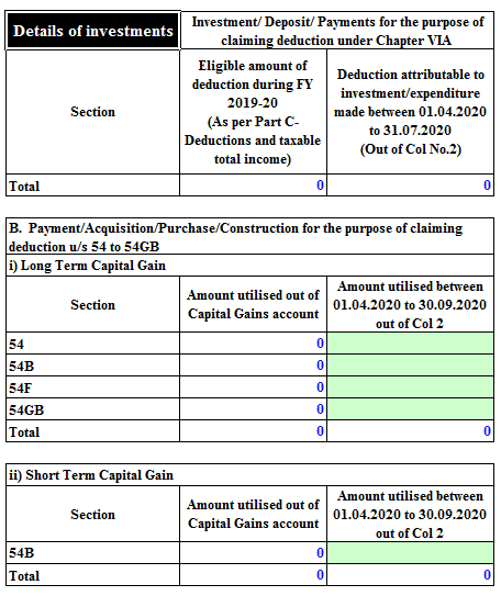 Details of Investment