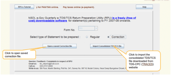 Download the latest RPU utility form TIN NSDL