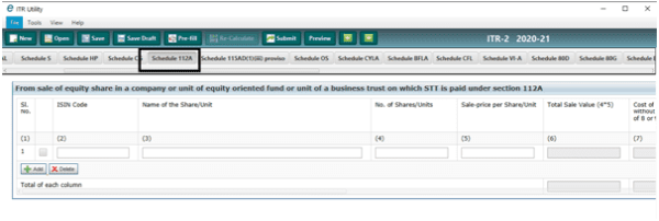 New Schedule 112A