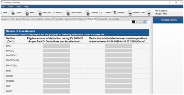 New Schedule DI