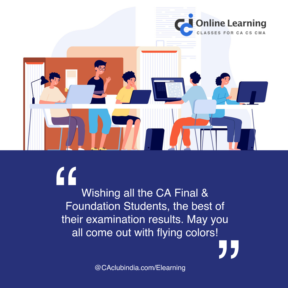 Best of Luck for CA Results - Exams