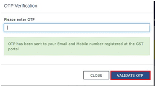 Enter the OTP sent on email and mobile number of the Authorized Signatory