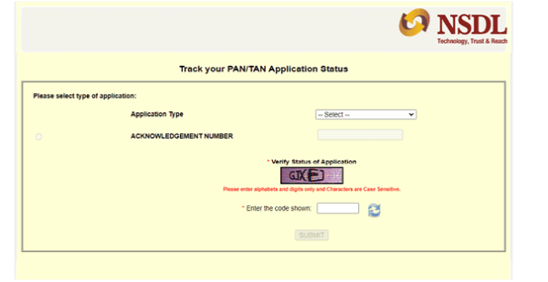 Select PAN-New/Change Request