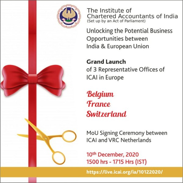 ICAI to grand launch 3 representative offices of the institute in Europe