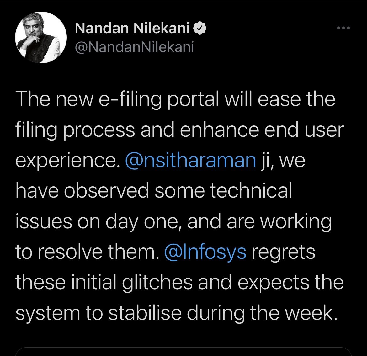 Nandan Nilekani's Response