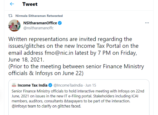 FM Nirmala Sitharaman invites suggestions ahead of meeting with Infosys