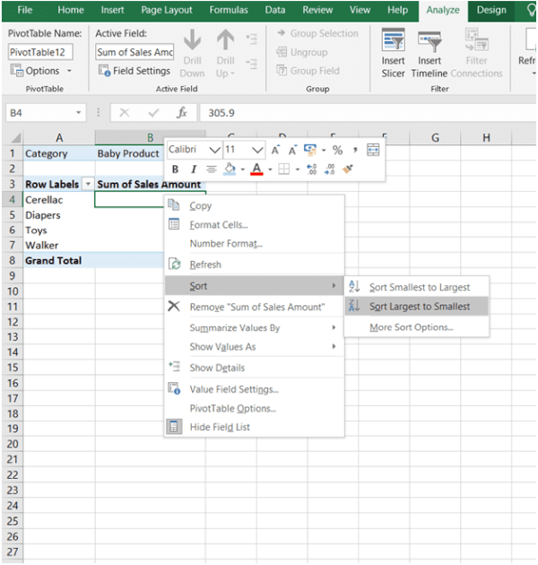 Pivot Table