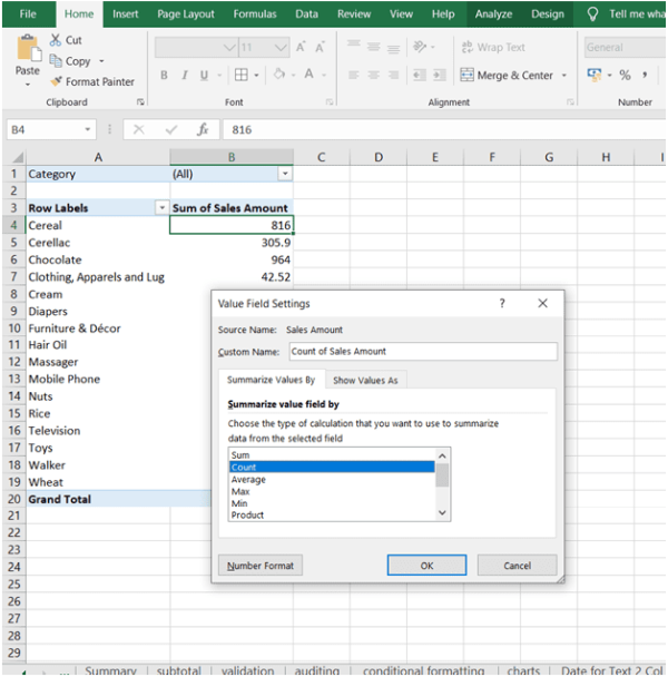 Pivot Table