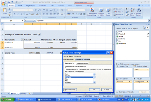 There are many other options in Value Field settings