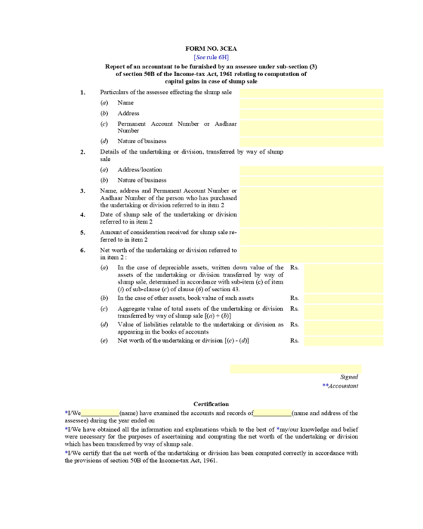 Form No. 3CEA