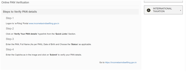 Verify Your PAN details