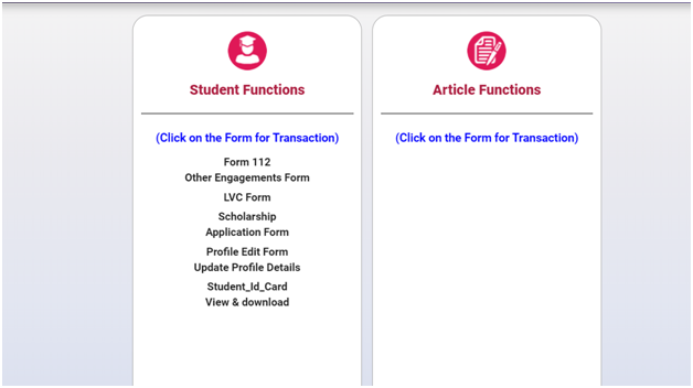 Extract and upload information for the student and member