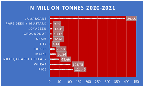 Total production of food grains