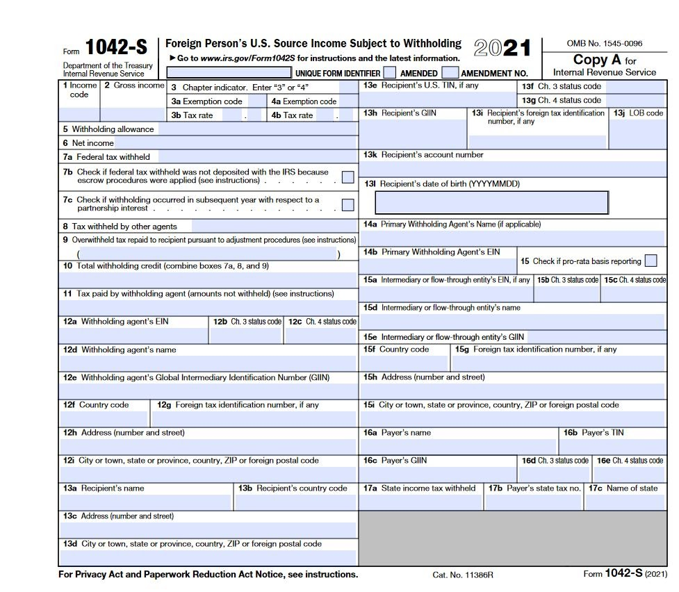Form 1042S