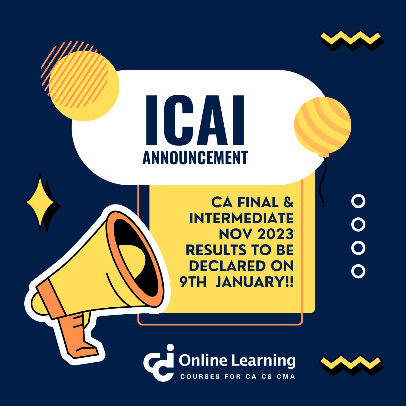 CA Final & Intermediate Nov 2023 Results likely to be declared on 9th January 2024