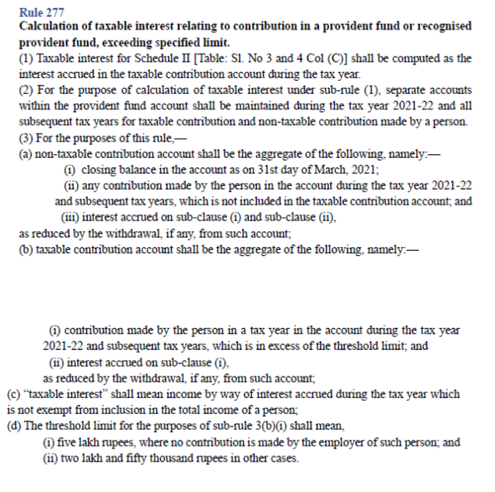Provident Fund Contributions Above Threshold? Here's How Rule 277 Taxes Interest