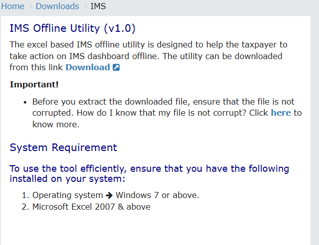 IMS Offline Utility v1.0