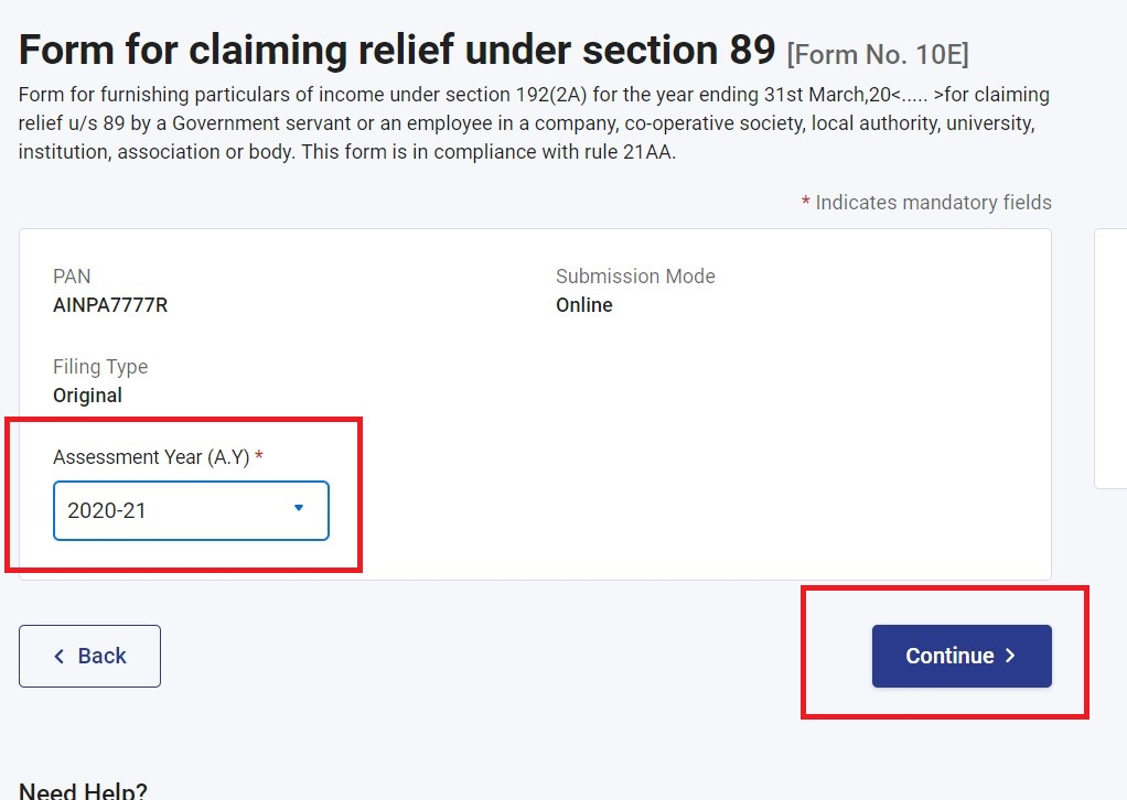 Relief U S 89 Income Tax