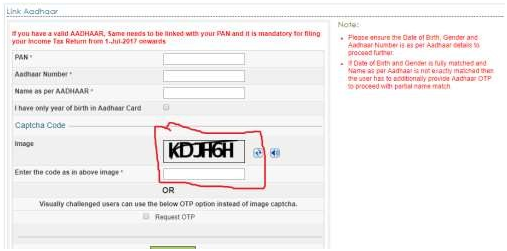 Aadhar PAN link Step 4