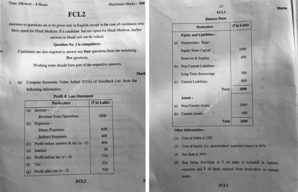 CA Final Question paper 4