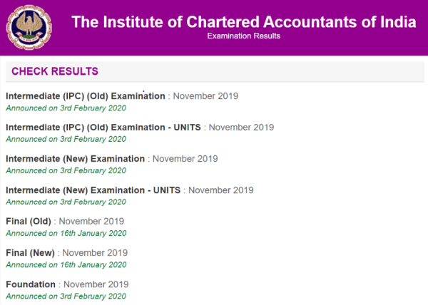 Nov 19 Result